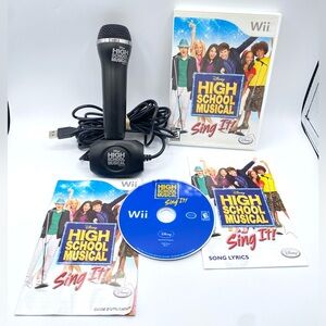 Nintendo Wii High School Musical Sing It Video Game with Microphone Set Complete